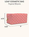 Tropical Blooms Cosmetic Loaf Pouch