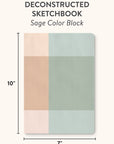 Sage Color Block Deconstructed Sketchbook