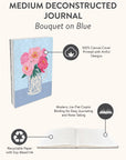 Bouquet on Blue Medium Deconstructed Journal