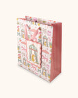 Leopard on Parade Large Vertical Die-Cut Gift Bag with Tissue