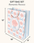 Romantic Rococo Large Vertical Die-Cut Gift Bag with Tissue