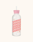 Howdy Partner Glass Water Bottle with Straw
