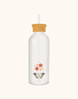 Grow Evolve Transform Glass Water Bottle with Straw