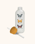 Grow Evolve Transform Glass Water Bottle with Straw