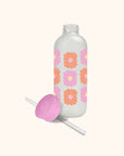 Just for Grins Glass Water Bottle with Straw