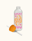 Lucky You Glass Water Bottle with Straw