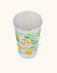 Floral Rush Glass Coffee Tumbler