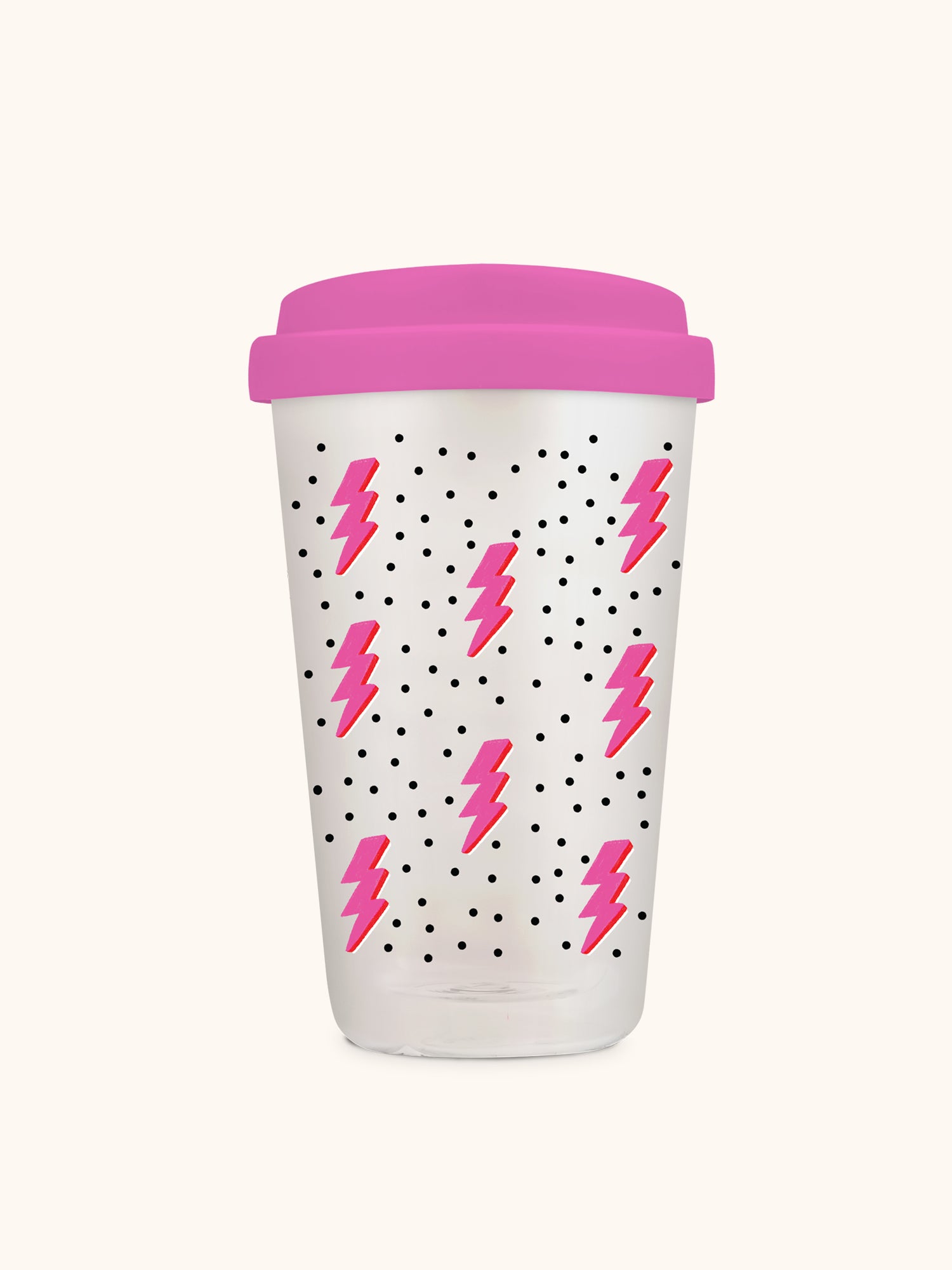 All Charged Up Glass Coffee Tumbler