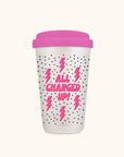 All Charged Up Glass Coffee Tumbler