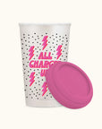 All Charged Up Glass Coffee Tumbler