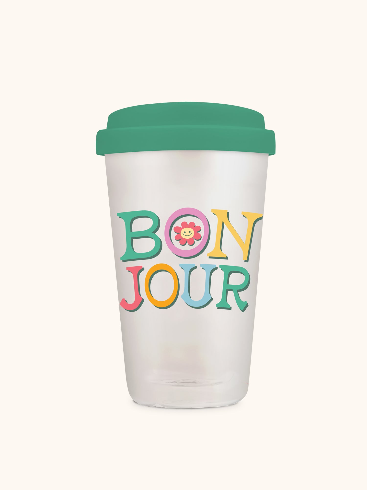 Bonjour Glass Coffee Tumbler Bonjour Glass Coffee Tumbler
