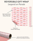Leopard on Parade Reversible Gift Wrap