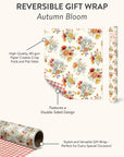 Autumn Bloom Reversible Gift Wrap