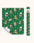 Cheery Christmas Dogs Reversible Gift Wrap
