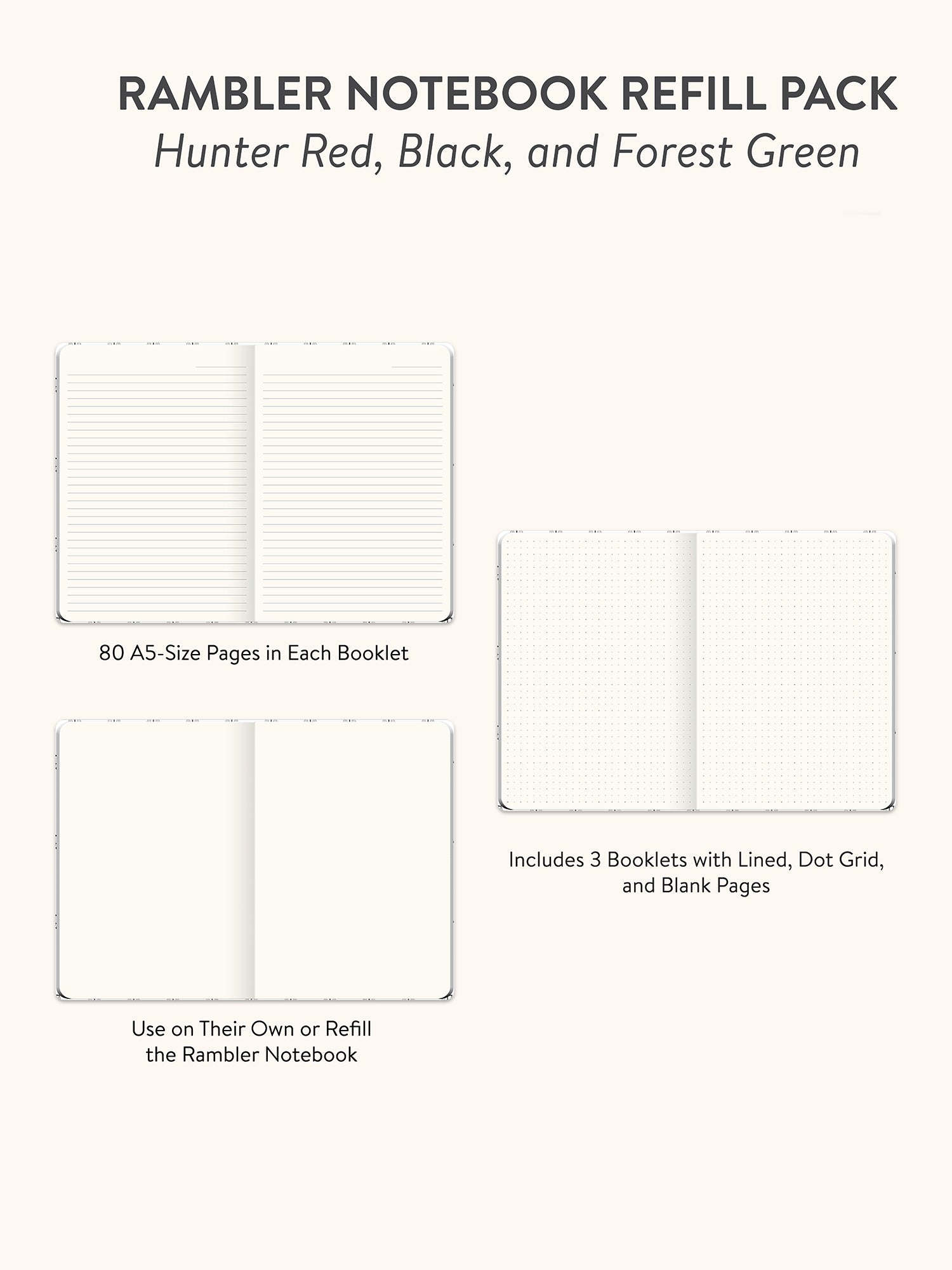 Hunter Variety Rambler Notebook Refill 3-Pack – Studio Oh!