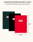 Hunter Variety Rambler Notebook Refill 3-Pack