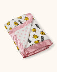 Little Miss Sunshine Reversible blanket showing the reverse side