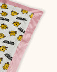 Little Miss Sunshine Reversible Blanket satin corner