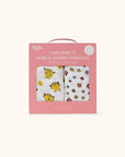 Little Miss Sunshine Swaddle Blanket set of 2 in box