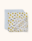 Mr. Happy Swaddle Blanket set of 2 flat lay