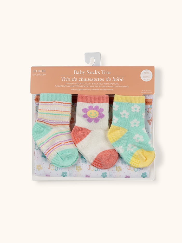 Baby Sock Trios - Bonjour Bébé – Studio Oh!