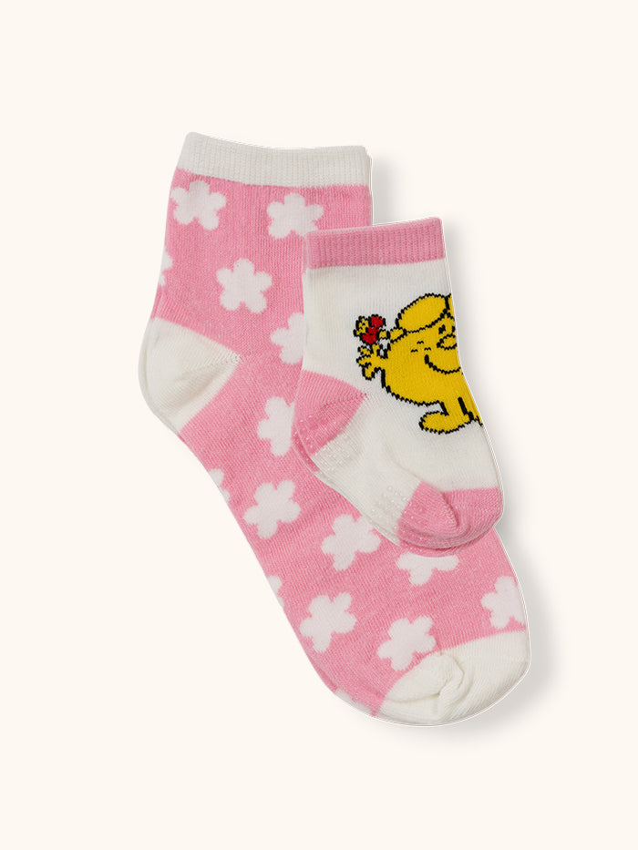 Mama and Baby Little Miss Sunshine socks flat lay