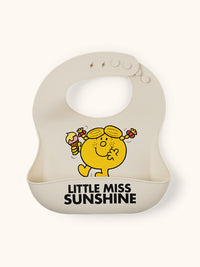 Little Miss Sunshine bib flat lay