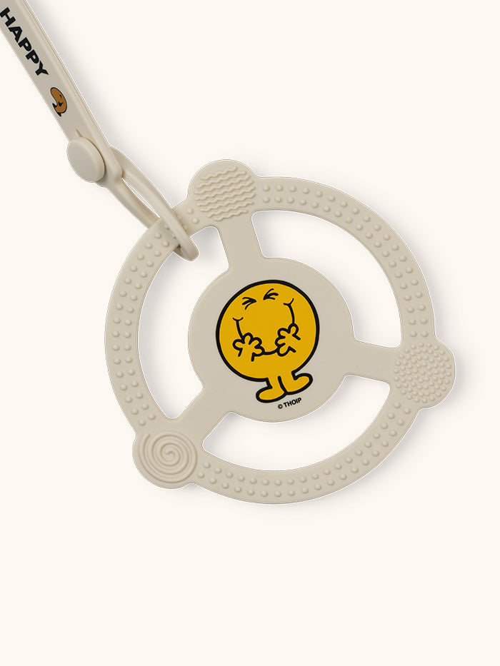 SILICONE TEETHER RING & DETACHABLE CLIP - MR. HAPPY™
