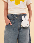 JuJuBe Miffy Flower Fields Plush Mini Pouch - White