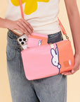 JuJuBe Miffy Flower Fields Be Quick Clutch - Pink & Orange