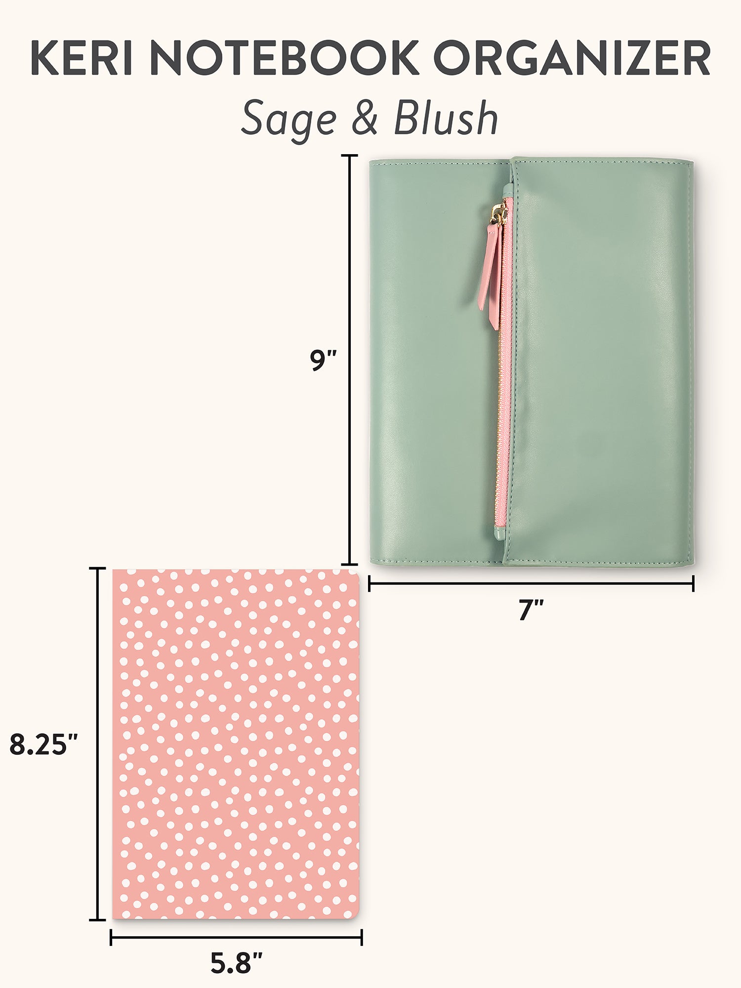 Sage & Blush Keri Notebook and Organizer