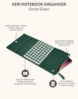 Forest Green Keri Notebook Organizer