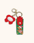 Cheery Christmas Dog Lip Balm Holder Key Chain