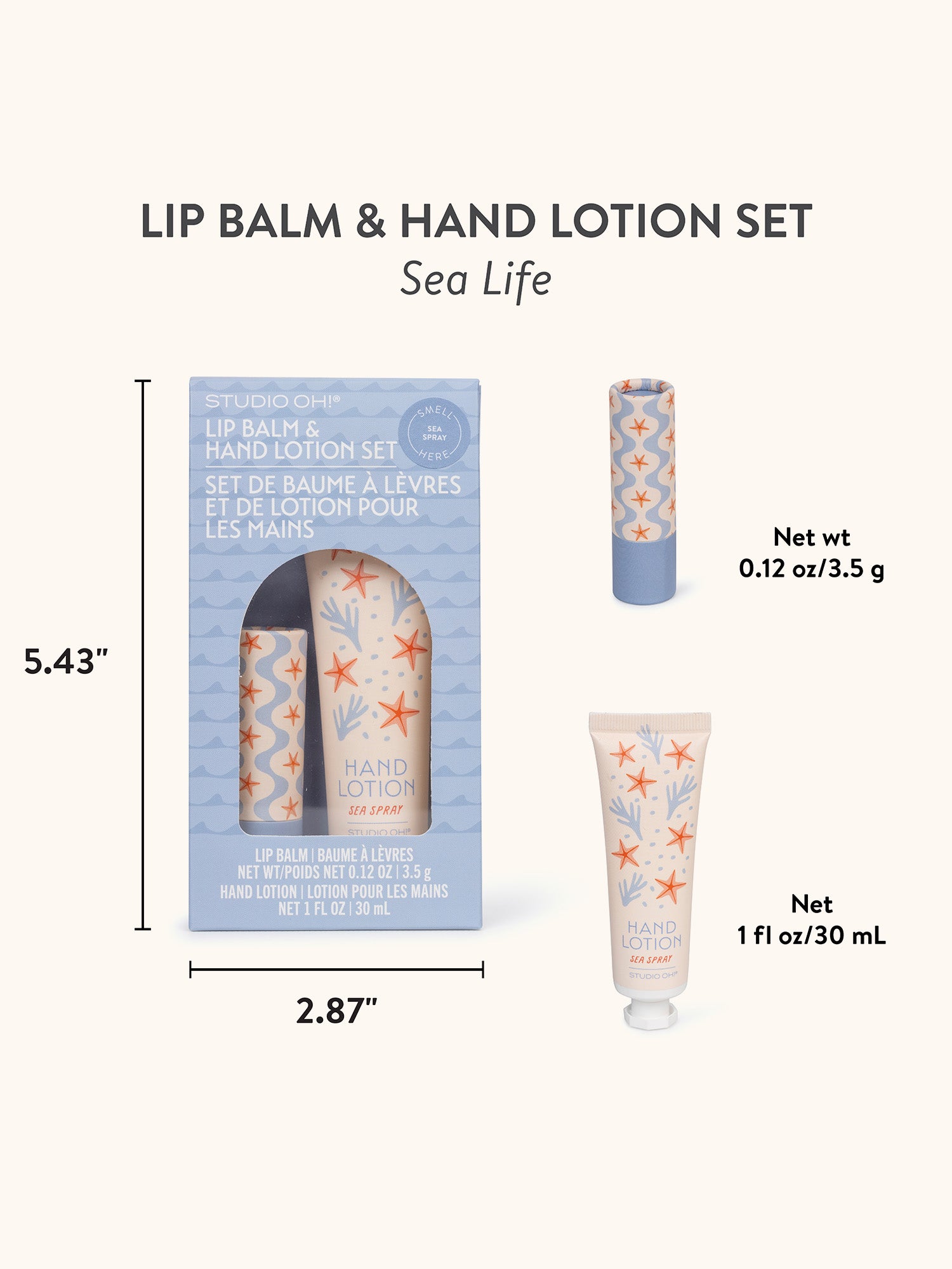 Sea Life Lip Balm & Hand Lotion Set