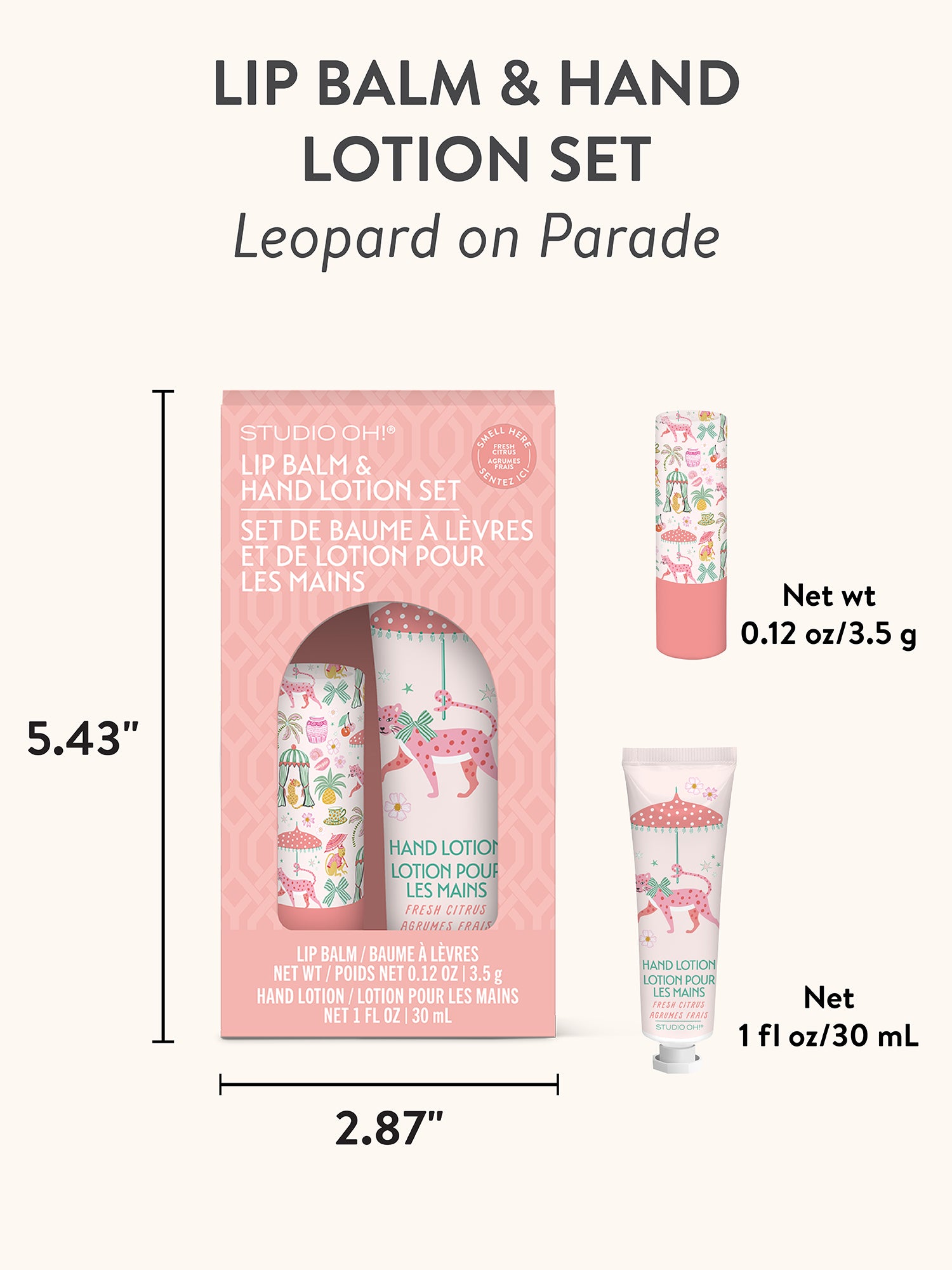 Leopard on Parade Lip Balm & Hand Lotion Set