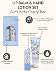 Birds in the Cherry Tree Lip Balm & Hand Lotion Set