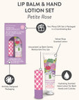Petite Rose Lip Balm & Hand Lotion Set