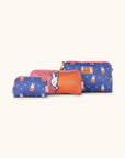 JuJuBe Miffy Flower Fields Be Set 3-Piece Pouch Set - Blue & Orange