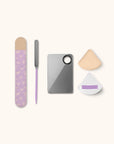 SCOOPS Beauty Makeup Spatula and Palette Set, Simple Bows