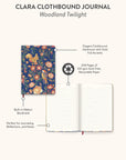 Woodland Twilight Clara Clothbound Journal