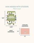 Plant Lover Mini Memo with Stickers
