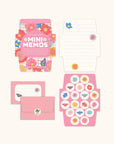 Plaid Blossoms Mini Memo with Stickers