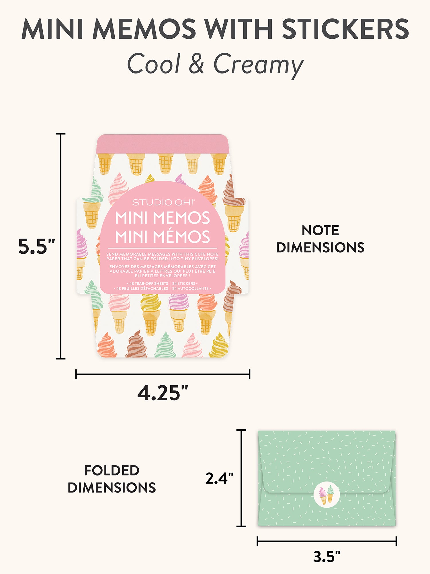 Cool & Creamy Mini Memos with Stickers – Studio Oh!