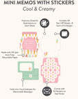 Cool & Creamy Mini Memos with Stickers