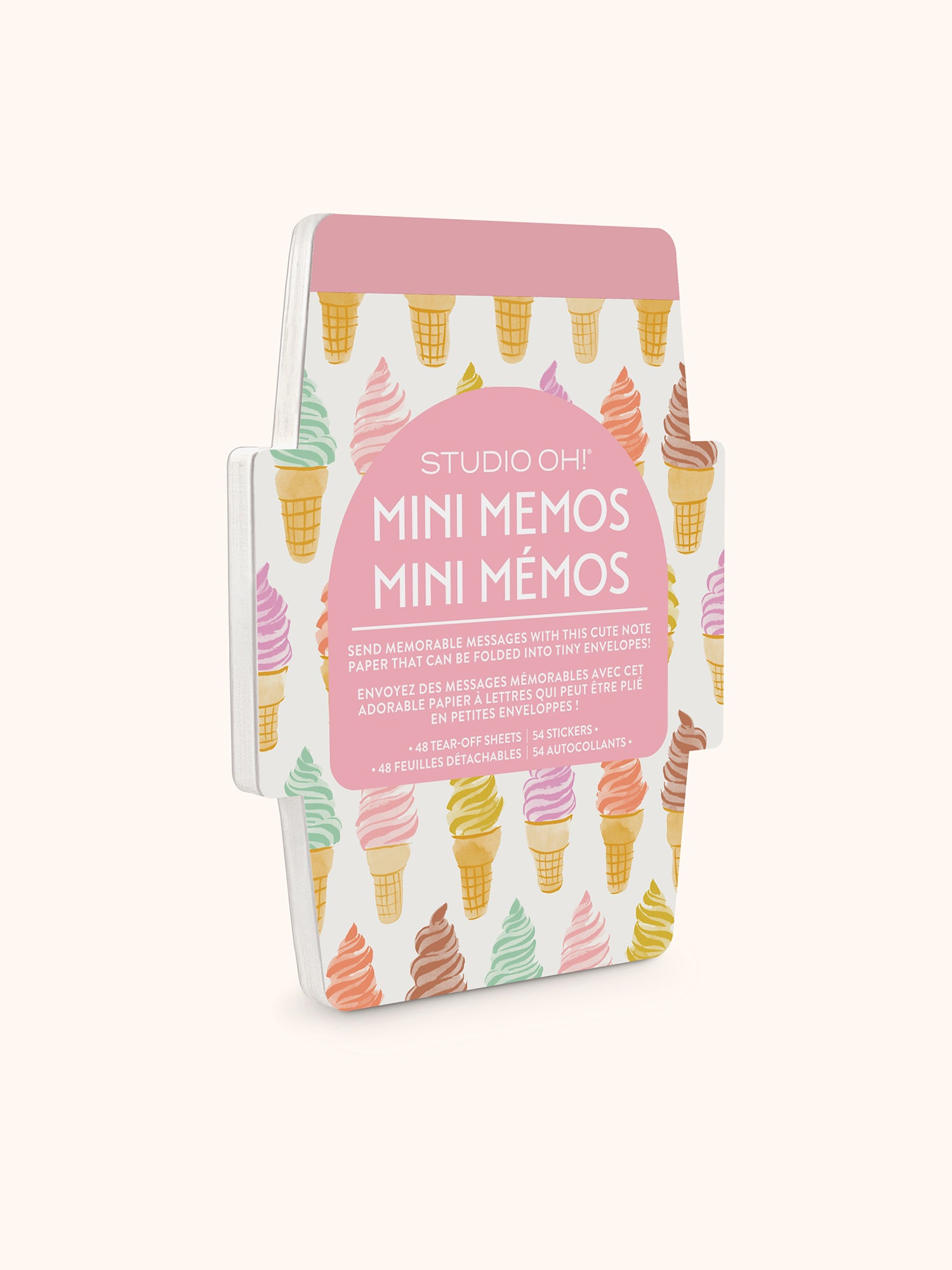 小分けmemo（英03）5枚×4種→20枚¥160 Cool & Creamy Mini Memos with Stickers – Studio Oh!