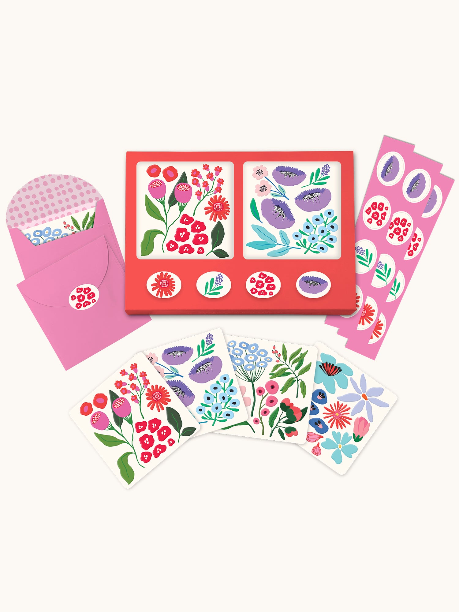 Botanical Bliss Mini Notecard Set with Stickers