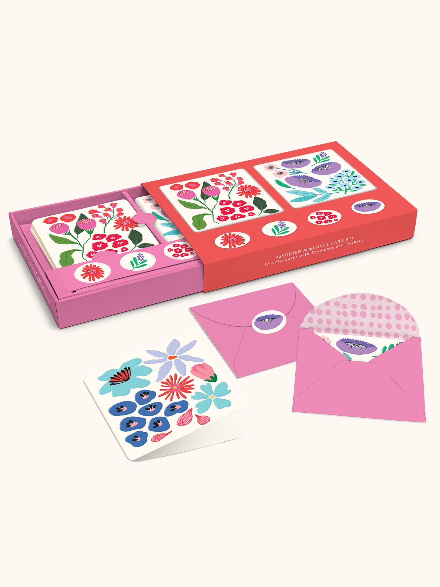 Botanical Bliss Mini Notecard Set with Stickers