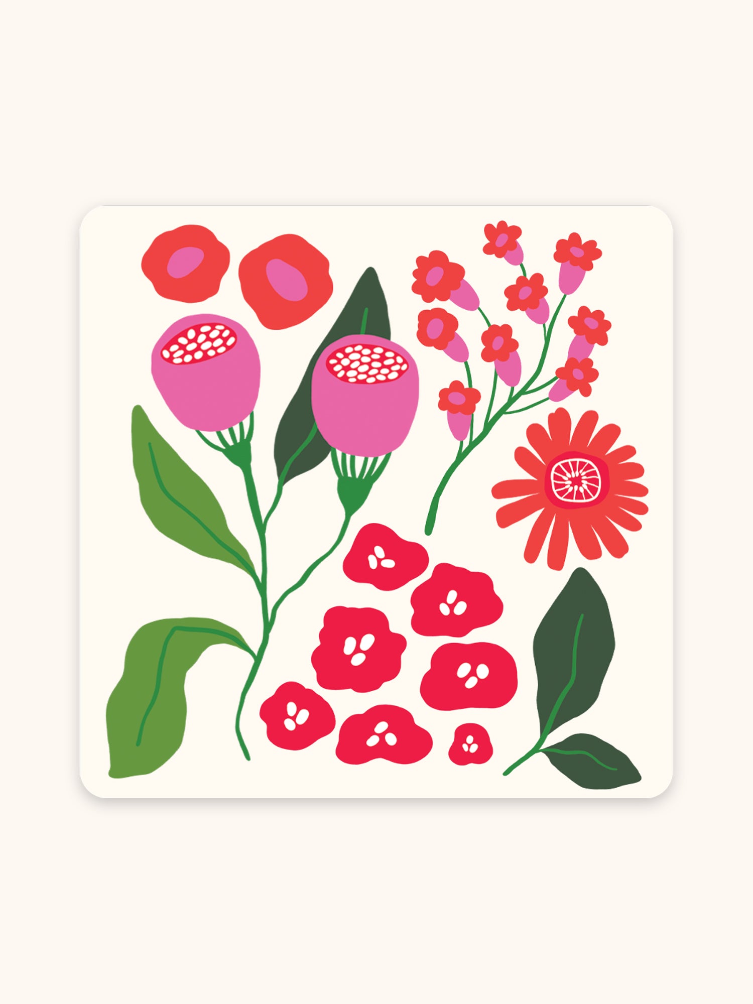 Botanical Bliss Mini Notecard Set with Stickers