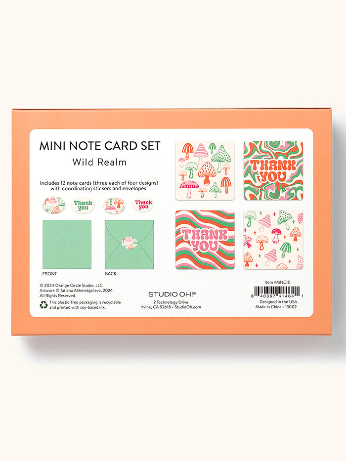 Wild Realm Mini Note card Set with Stickers