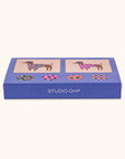 Bonjour, Mes Amis Mini Note Card Set with Stickers